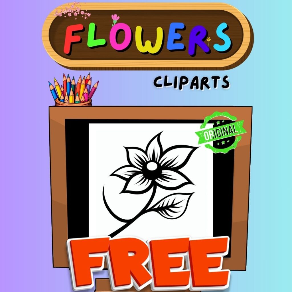 5 Free Flower Clipart for Your Spring