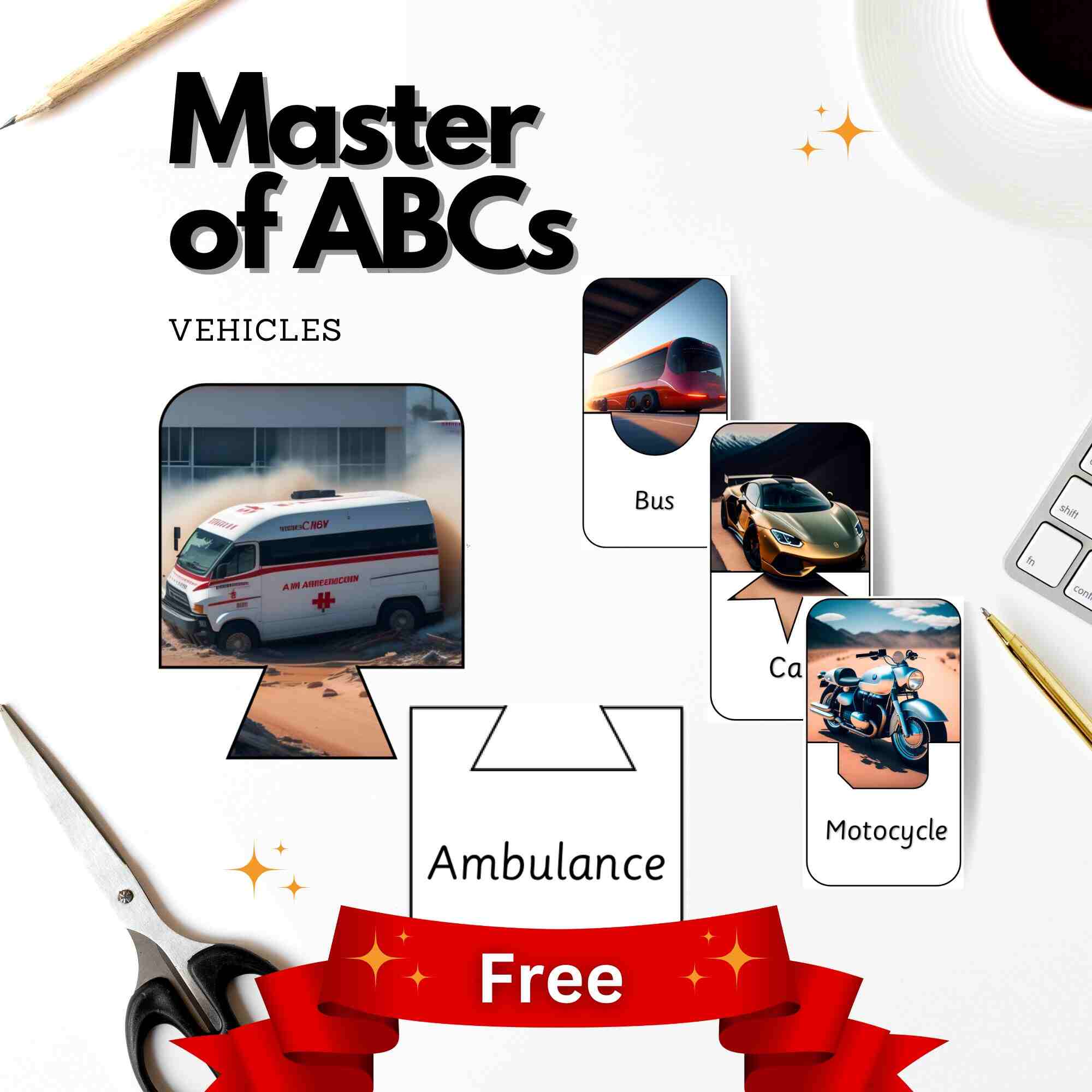 FREE Master of ABCs – Vehicles Edition