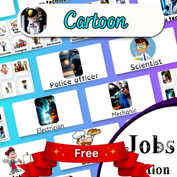 flashcards cartoon jobs edication free