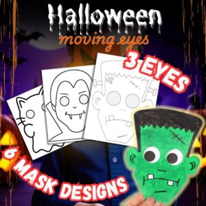 Halloween 6 Moving Eyes Mask Craft